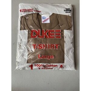 Vintage Brown Blank Duke‎ Dead Stock T-shirt L